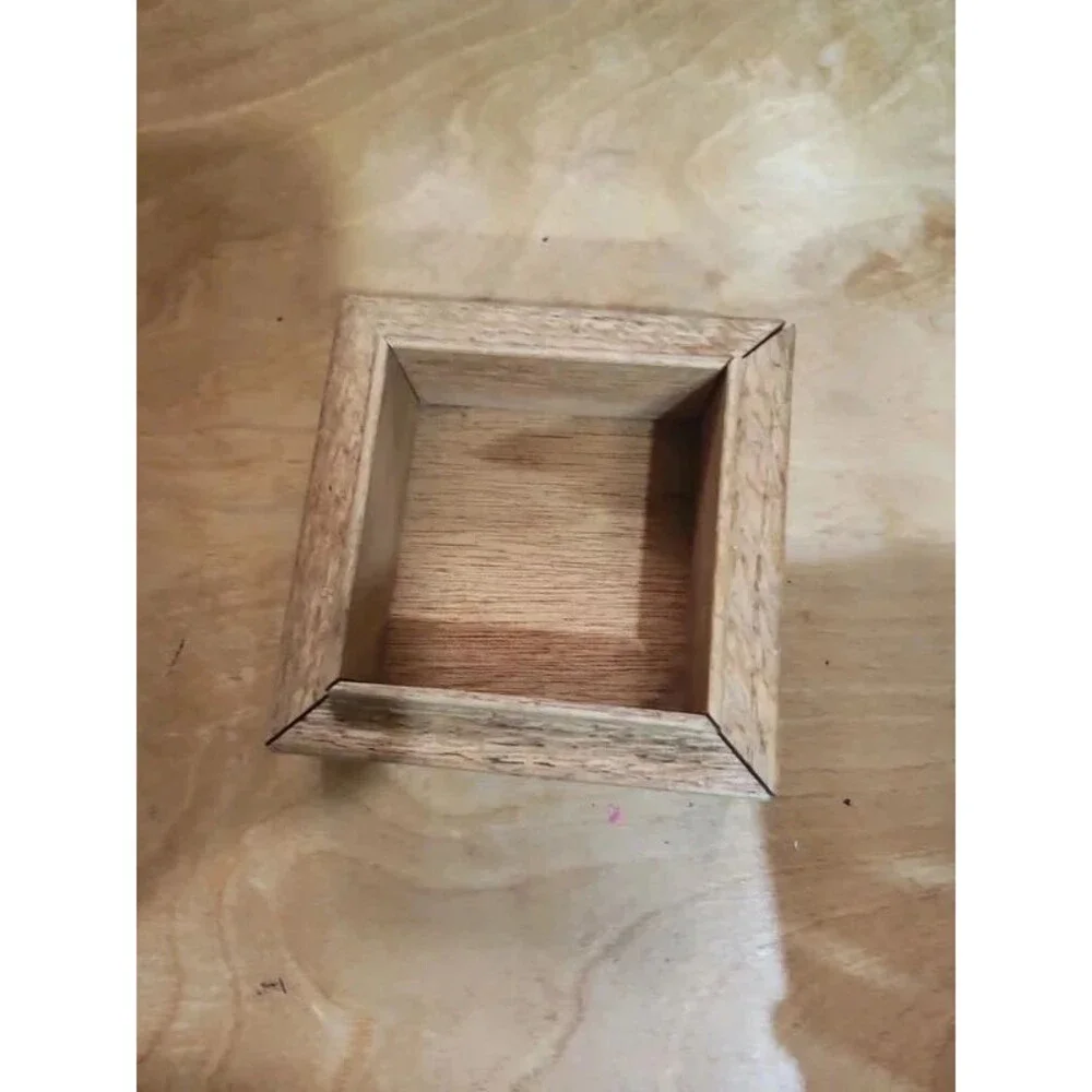 Old fisherman decopage trinket wooden jewellry box